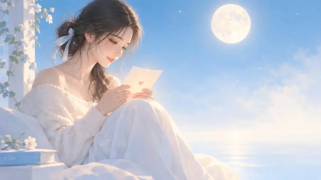 月光信笺 - 漫改短剧 短剧《月光信笺》横版海报